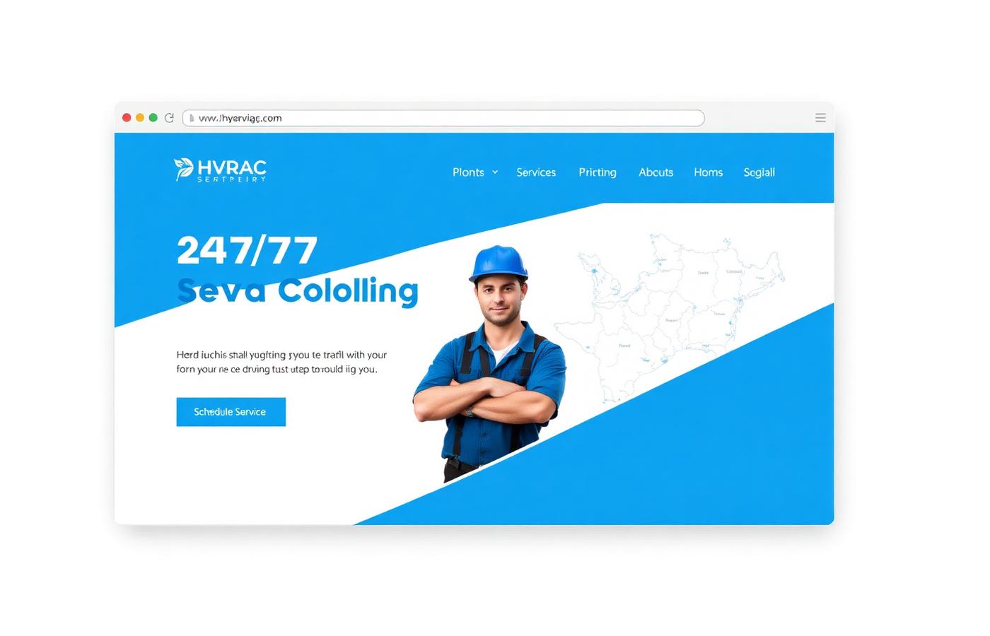 Local services website example